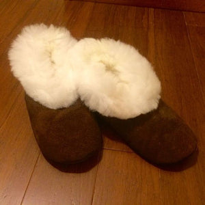 Alpaca fur slippers - unisex alpaca slippers
