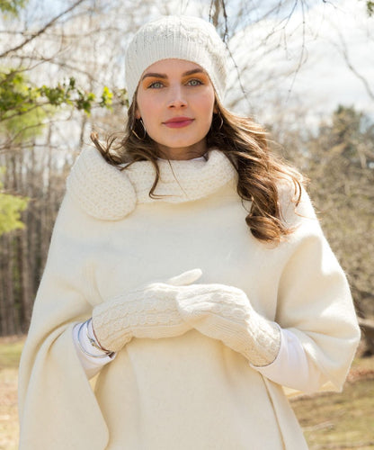 French Braid Alpaca Mitten