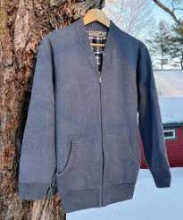 Men's Plaid Lined Full Zip Sweater